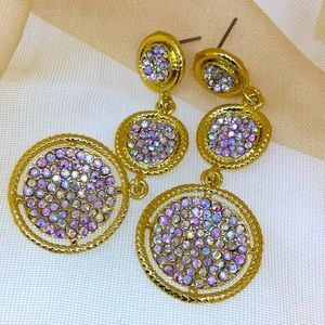 Sparkle Rainbow Crystal Dangle Earrings